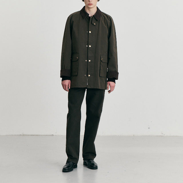 Waxed Cotton Hunting Jacket — Khaki