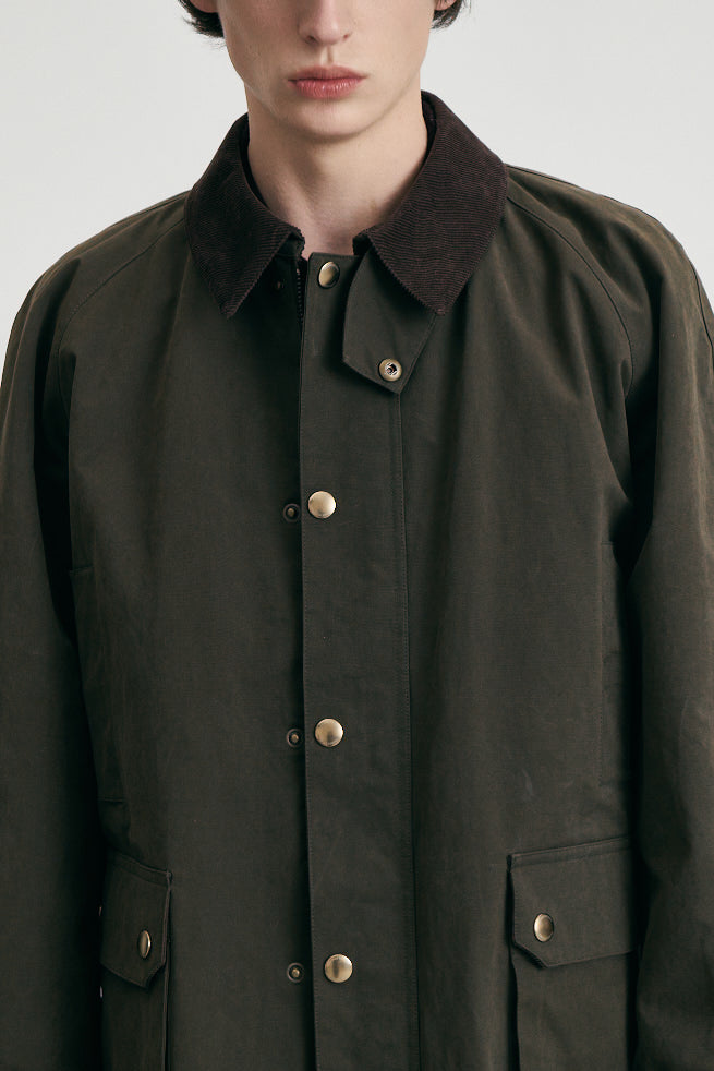 Waxed Cotton Hunting Jacket — Khaki