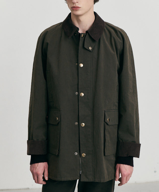 Waxed Cotton Hunting Jacket — Khaki