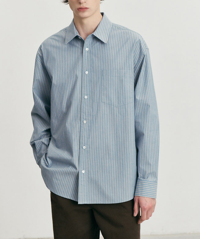 Informal Shirt — Blue Stripe