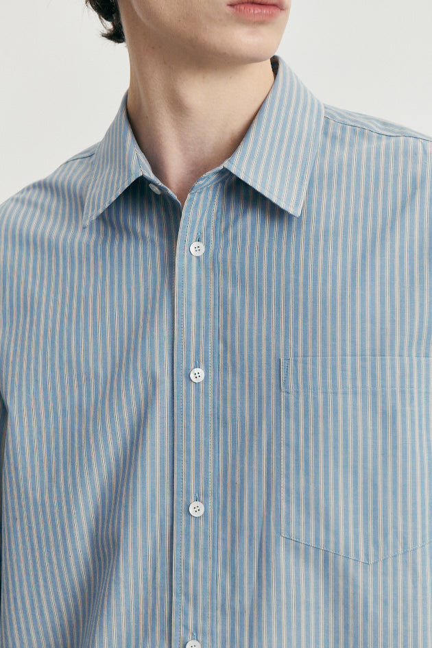 Informal Shirt — Blue Stripe