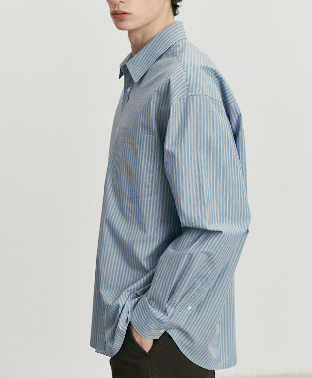 Informal Shirt — Blue Stripe