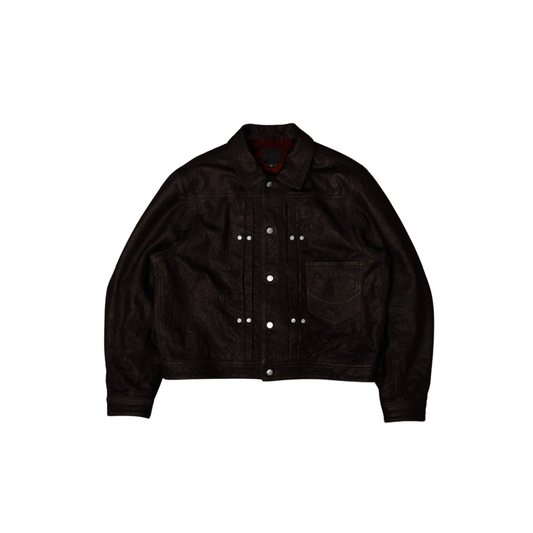 Crinkled Lambskin Leather Jacket