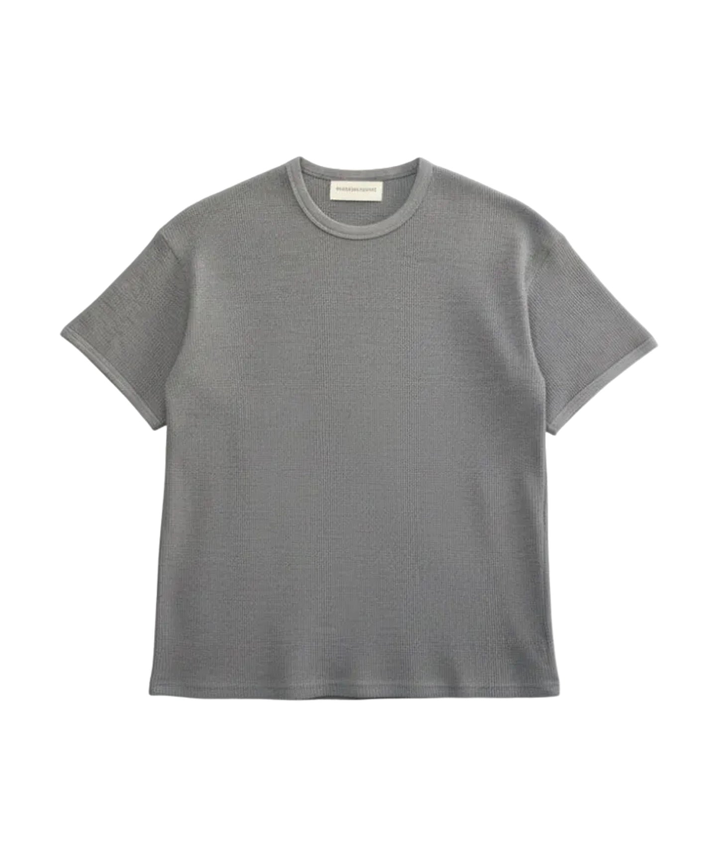 Waffle Knit T-Shirt - Gray
