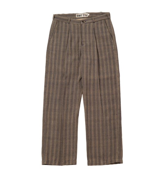 Wave Hill Pleated Trouser - Navy