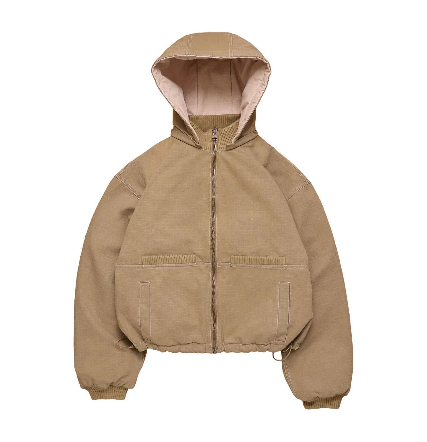 Reversible Ripstop Bomber - Beige