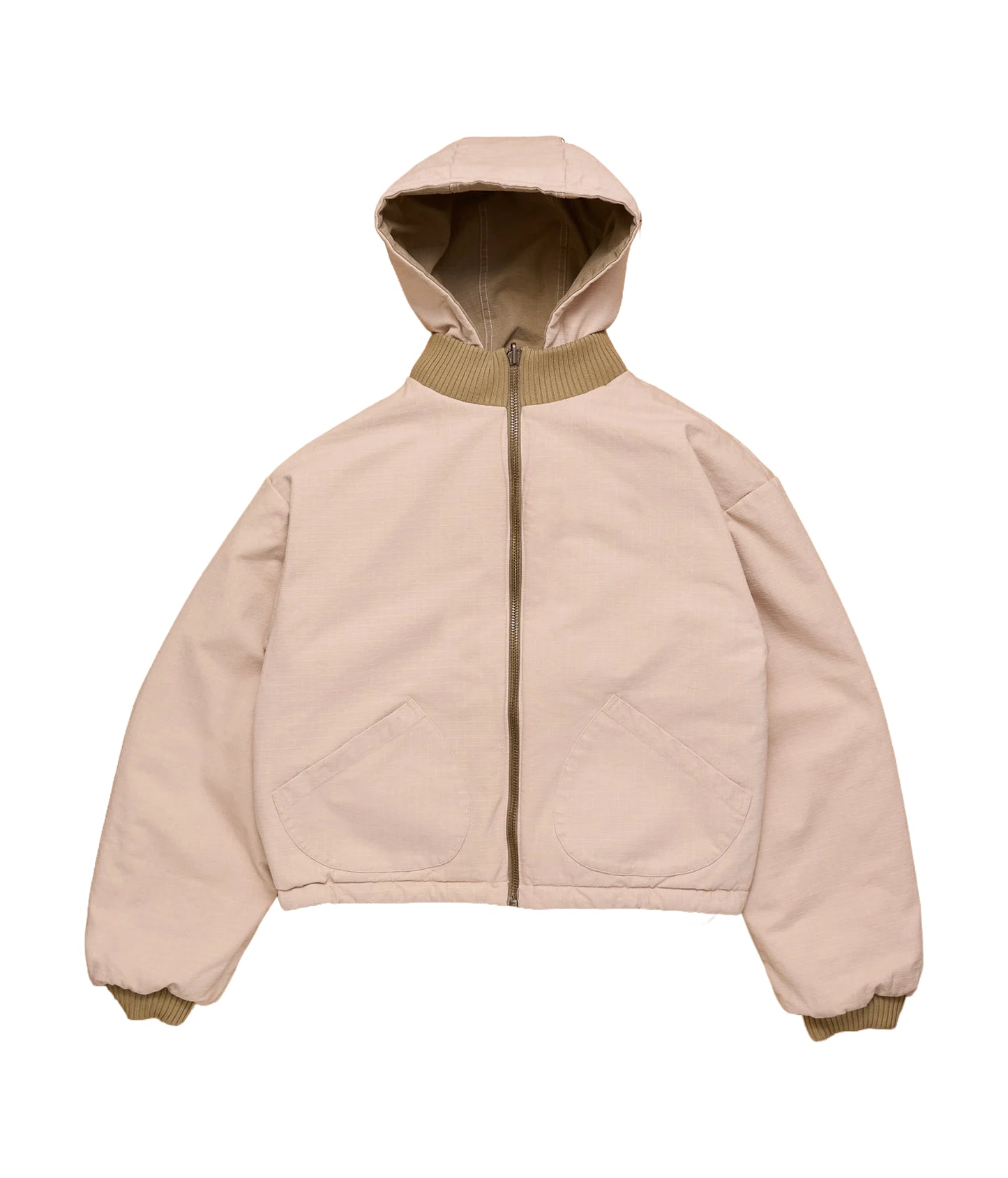 Reversible Ripstop Bomber - Beige