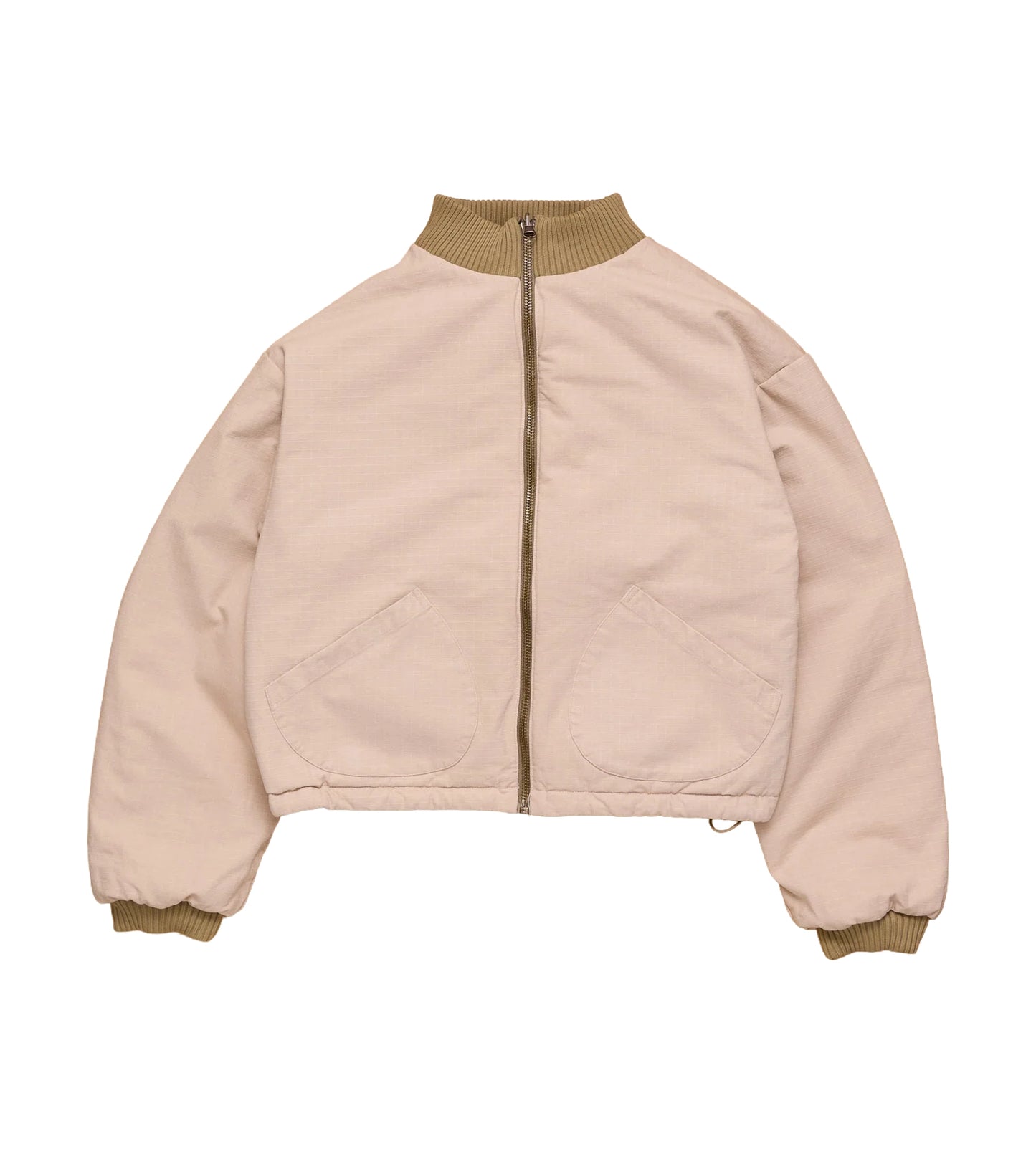 Reversible Ripstop Bomber - Beige