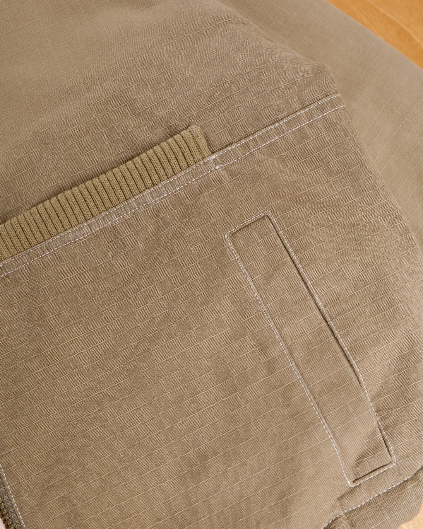 Reversible Ripstop Bomber - Beige