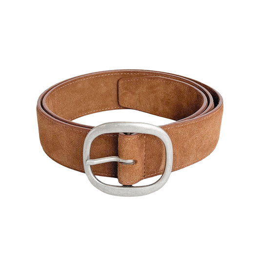 Ellipse Belt - Brown Suede