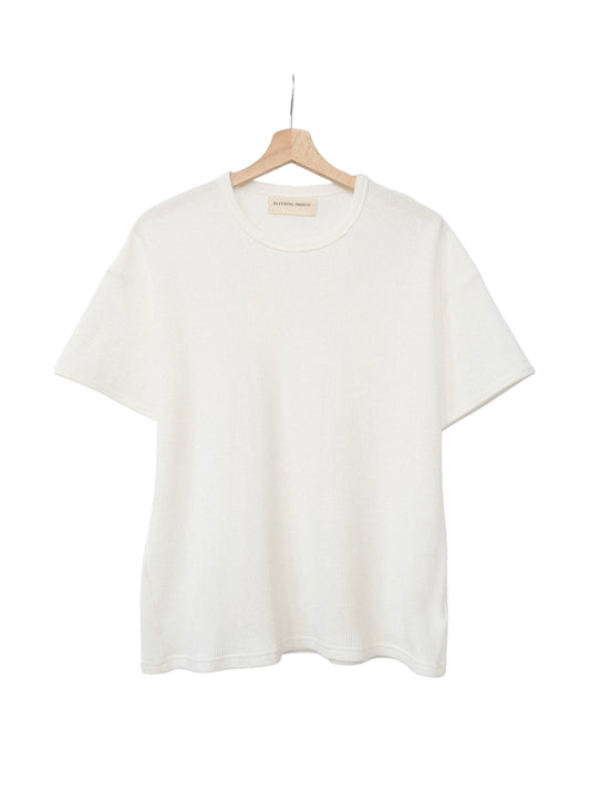 Waffle Knit T-Shirt - White