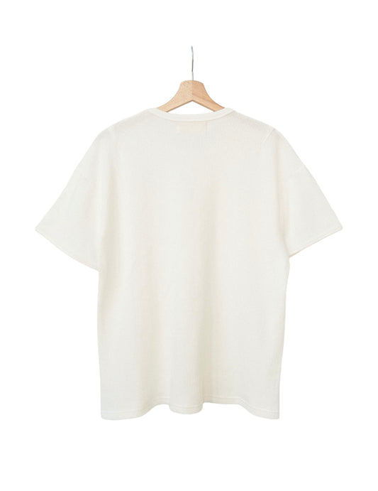 Waffle Knit T-Shirt - White
