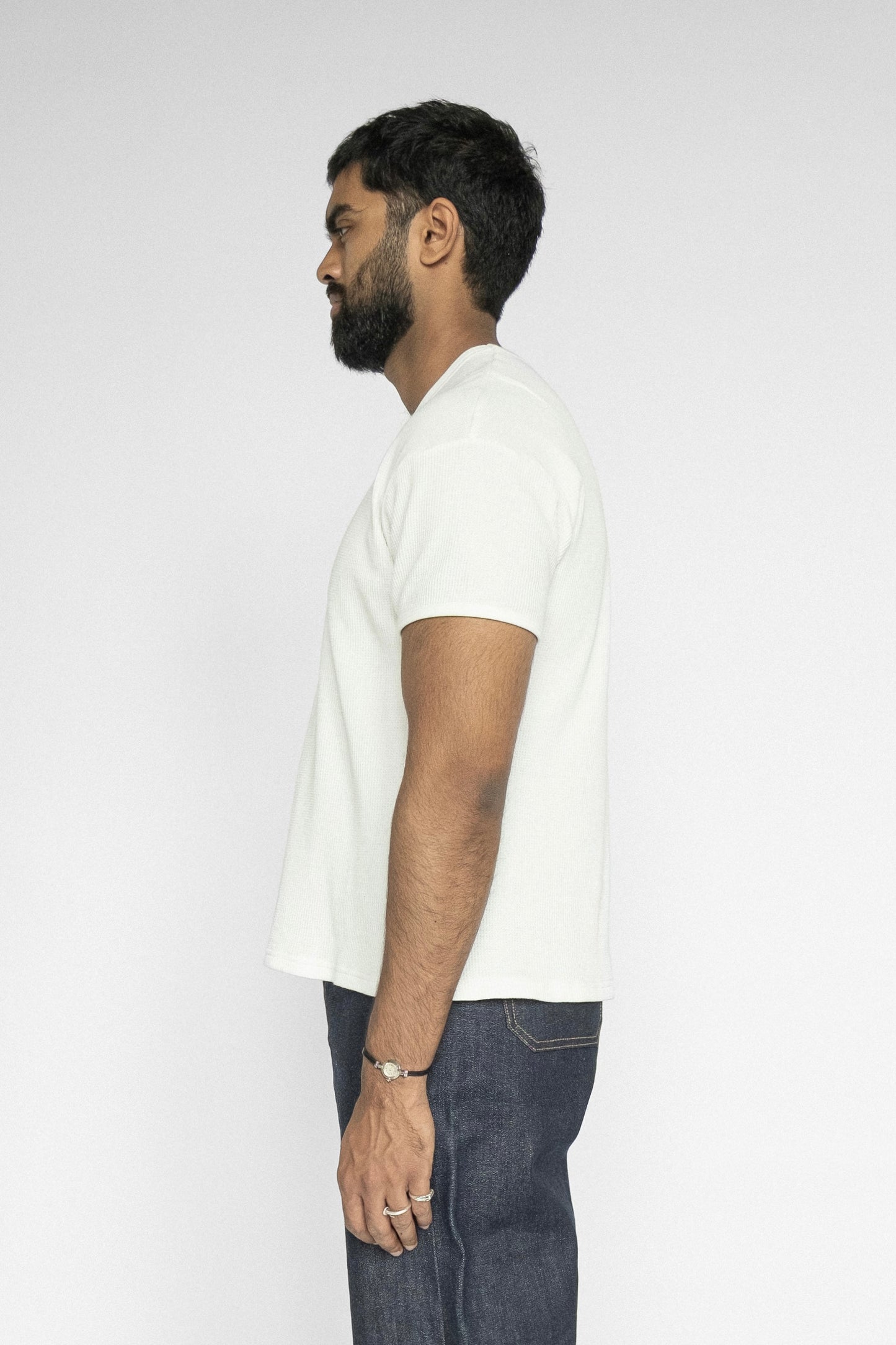 Waffle Knit T-Shirt - White