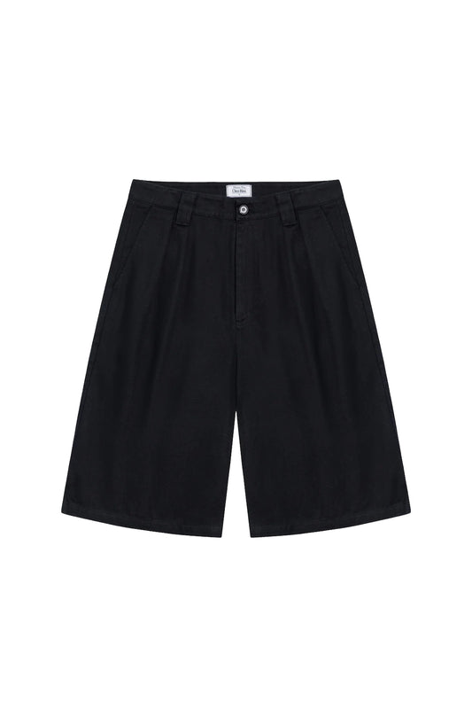 Giant Pleated Shorts - Black