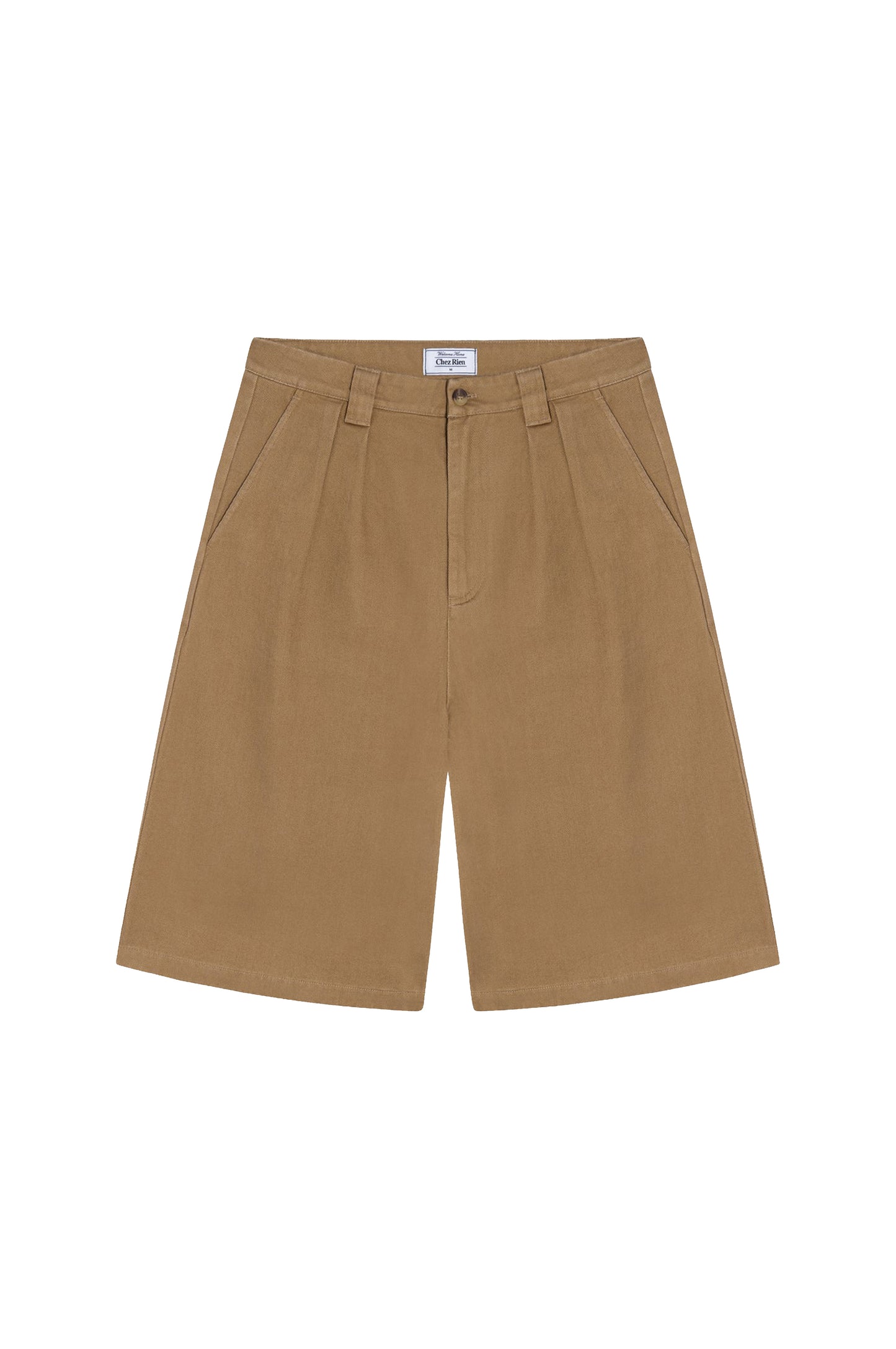 Giant Pleated Shorts -  Hazelnut
