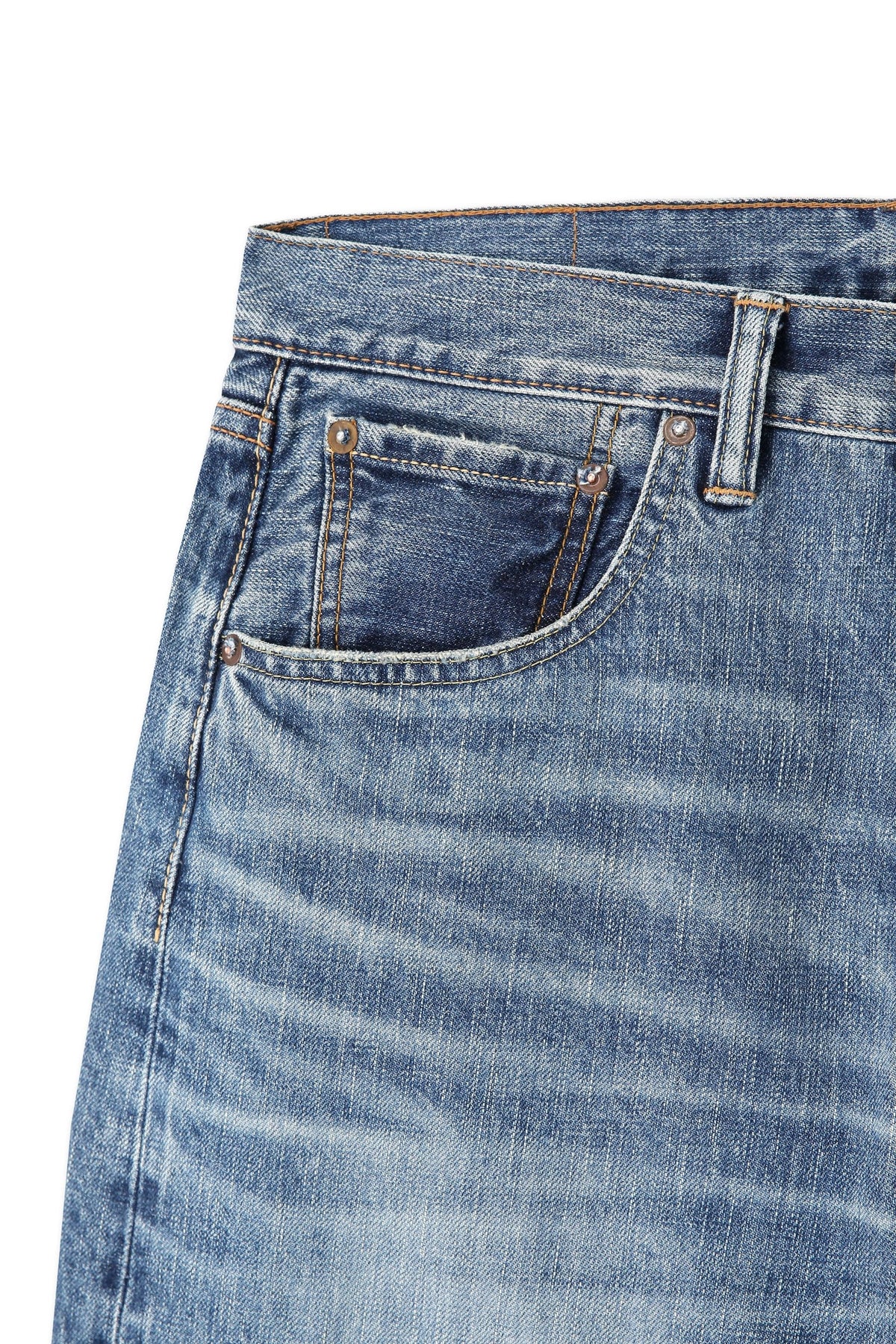 Zimbabwe Greencast Indigo Selvedge Denim Pants - Light Fade
