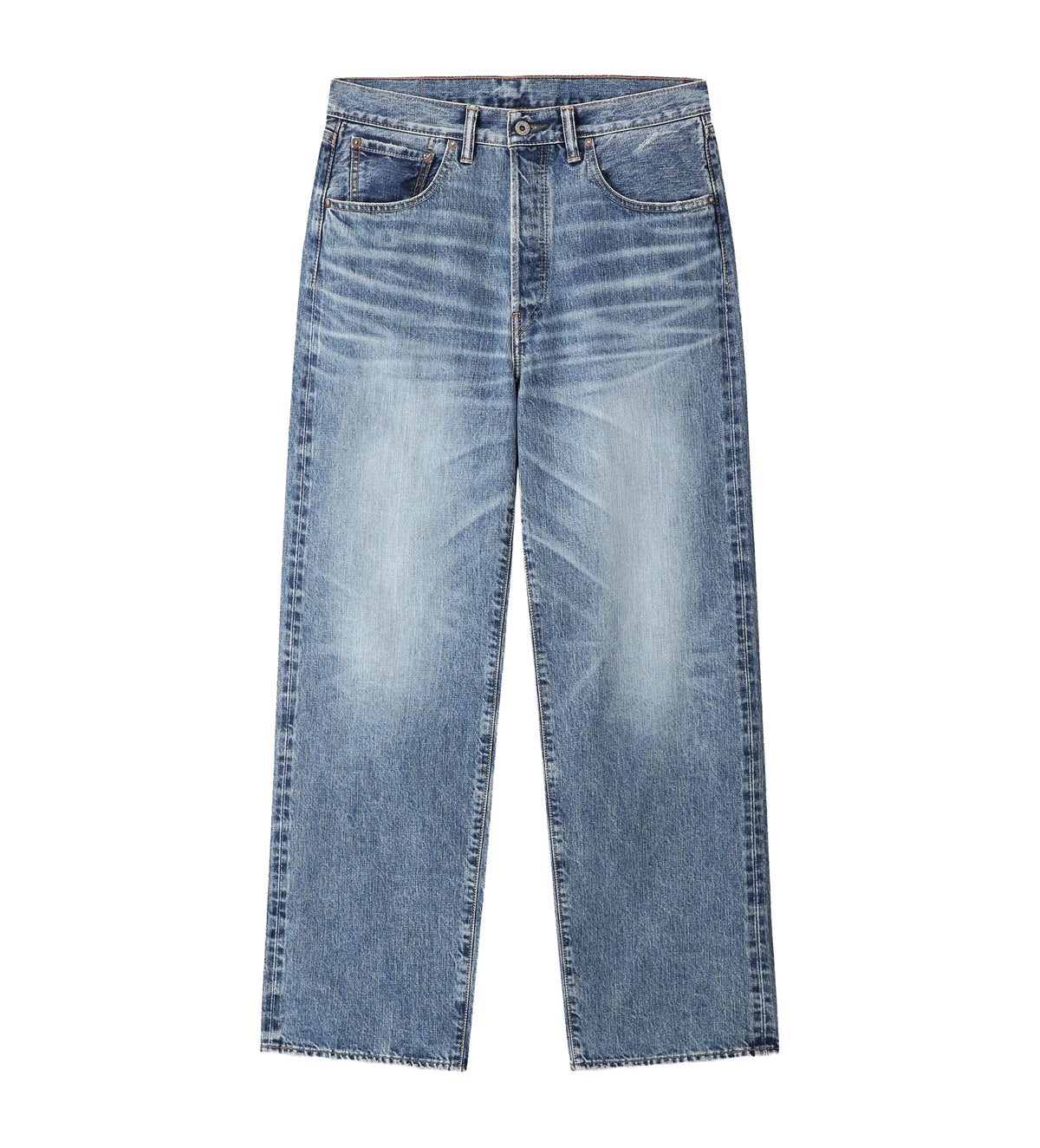 Zimbabwe Greencast Indigo Selvedge Denim Pants - Light Fade