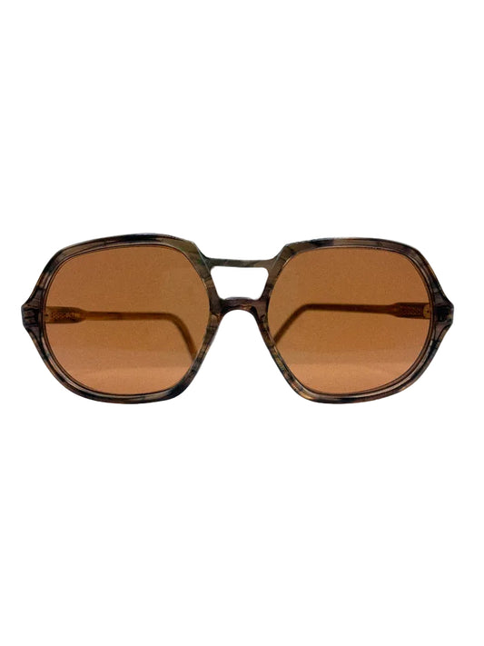“Amber Facet” 1980s Ultra Sunglasses