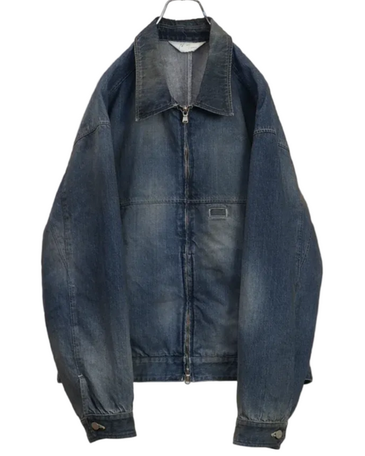 Denim Zipup Jacket - Indigo