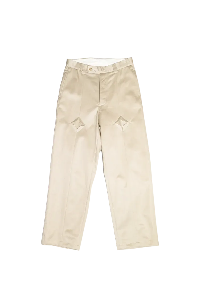 Rhombus Chino Pants - Sand Beige
