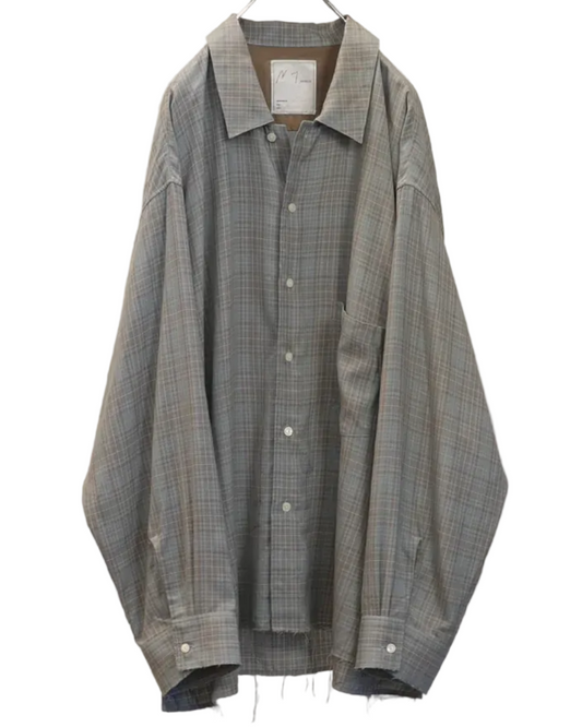 Aging Rayon Check Shirt - Blue