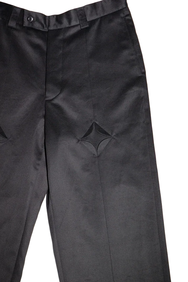 Rhombus Chino Pants - Black