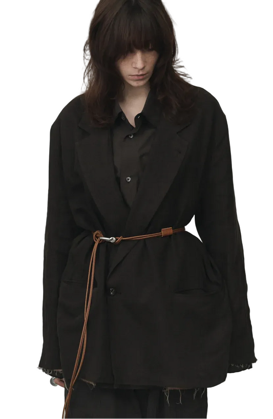 Leather Rope Belt - Brown