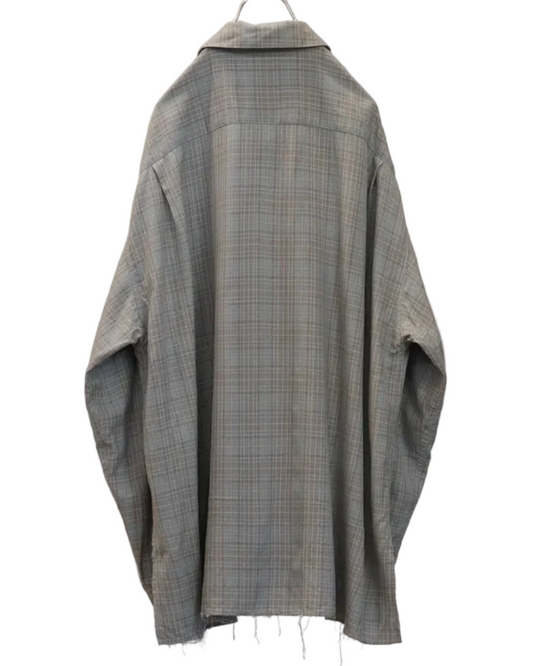 Aging Rayon Check Shirt - Blue