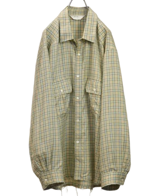 Nel Check Over Work Shirt - Cream