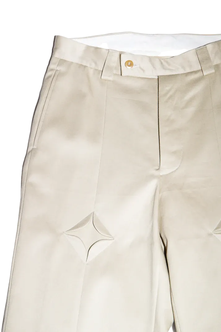 Rhombus Chino Pants - Sand Beige