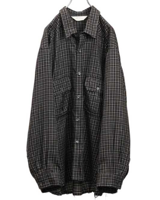 Nel Check Over Work Shirt - Navy
