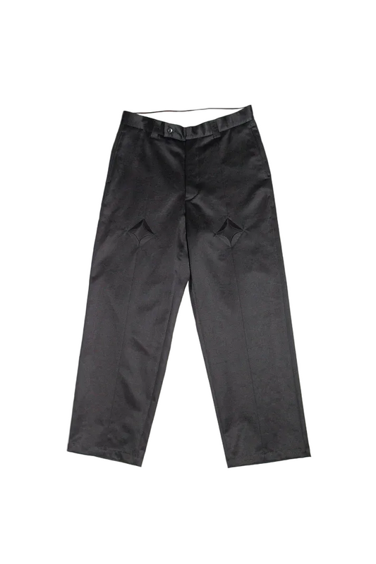Rhombus Chino Pants - Black
