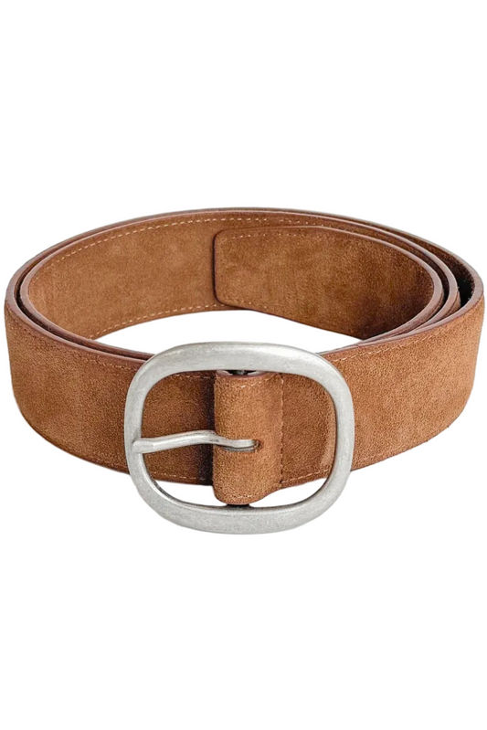 Ellipse Belt - Brown Suede