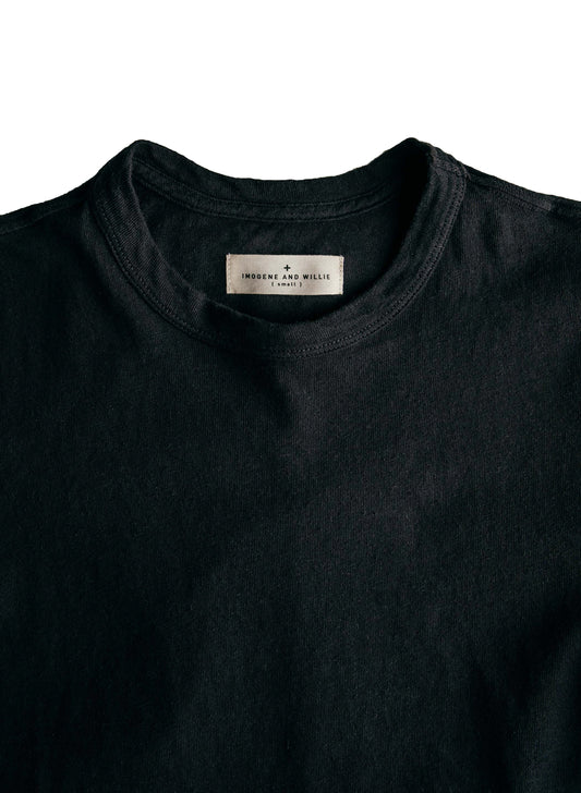 Black Knit Midweight Crew