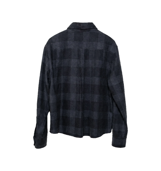 The Khumbu Yak Wool Flannel - Charcoal Buffalo Check