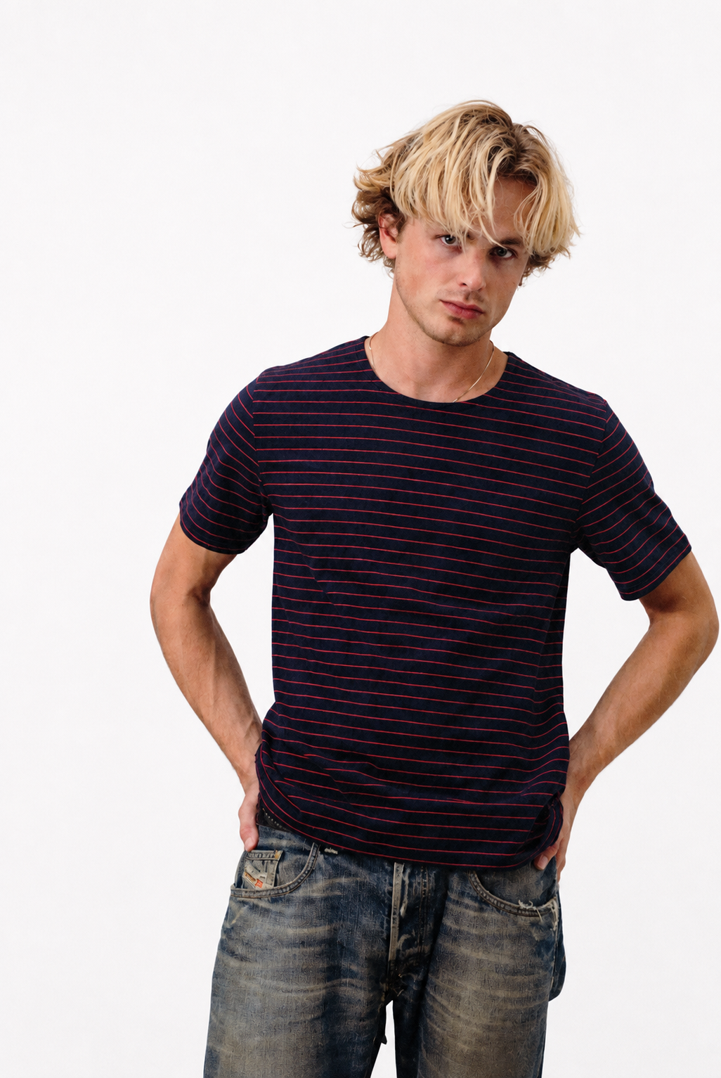 The Mathew T  — Navy Stripe