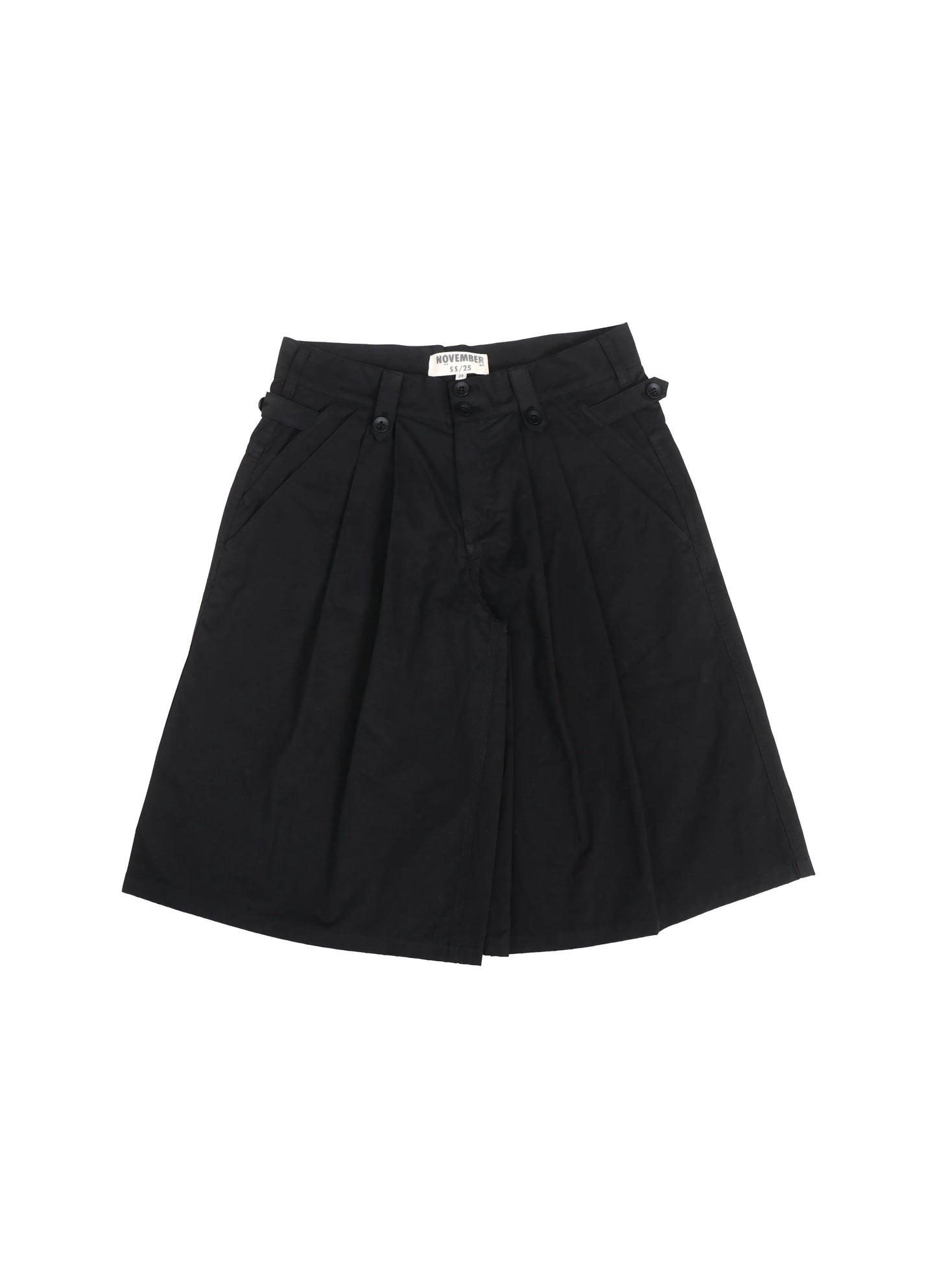 Poplin Pleated Shorts