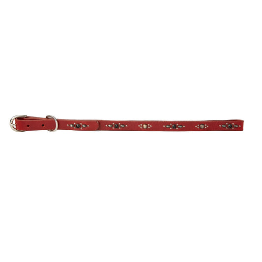 Oval Stud Belt - Rich Cherry