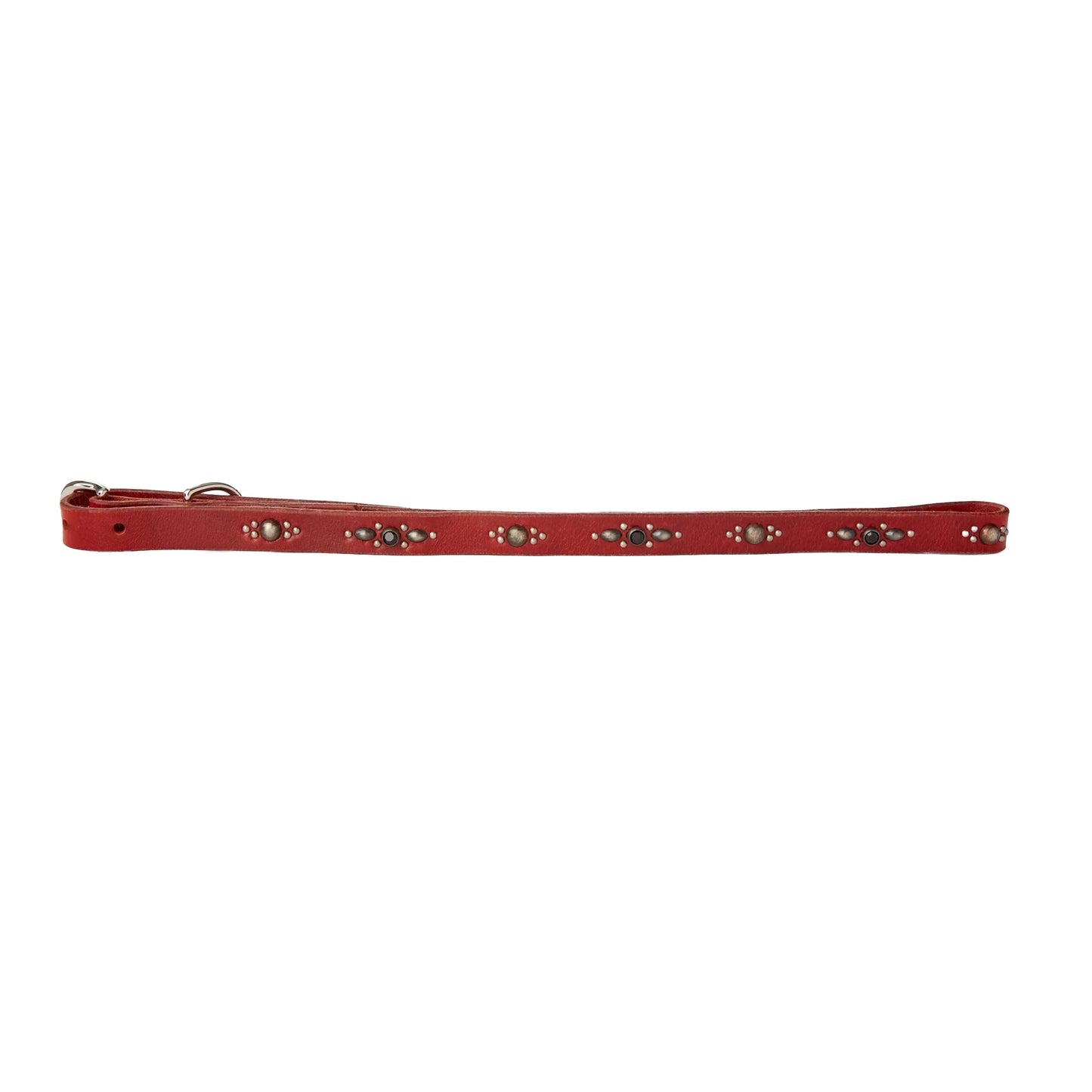 Oval Stud Belt - Rich Cherry