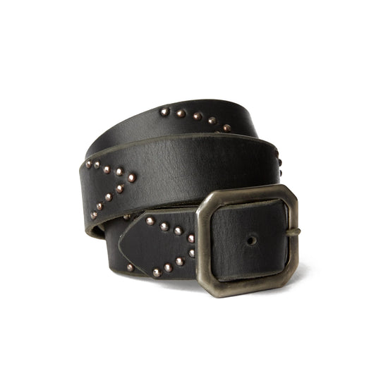 Studded Chevron Belt - Black