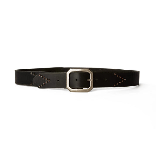 Studded Chevron Belt - Black
