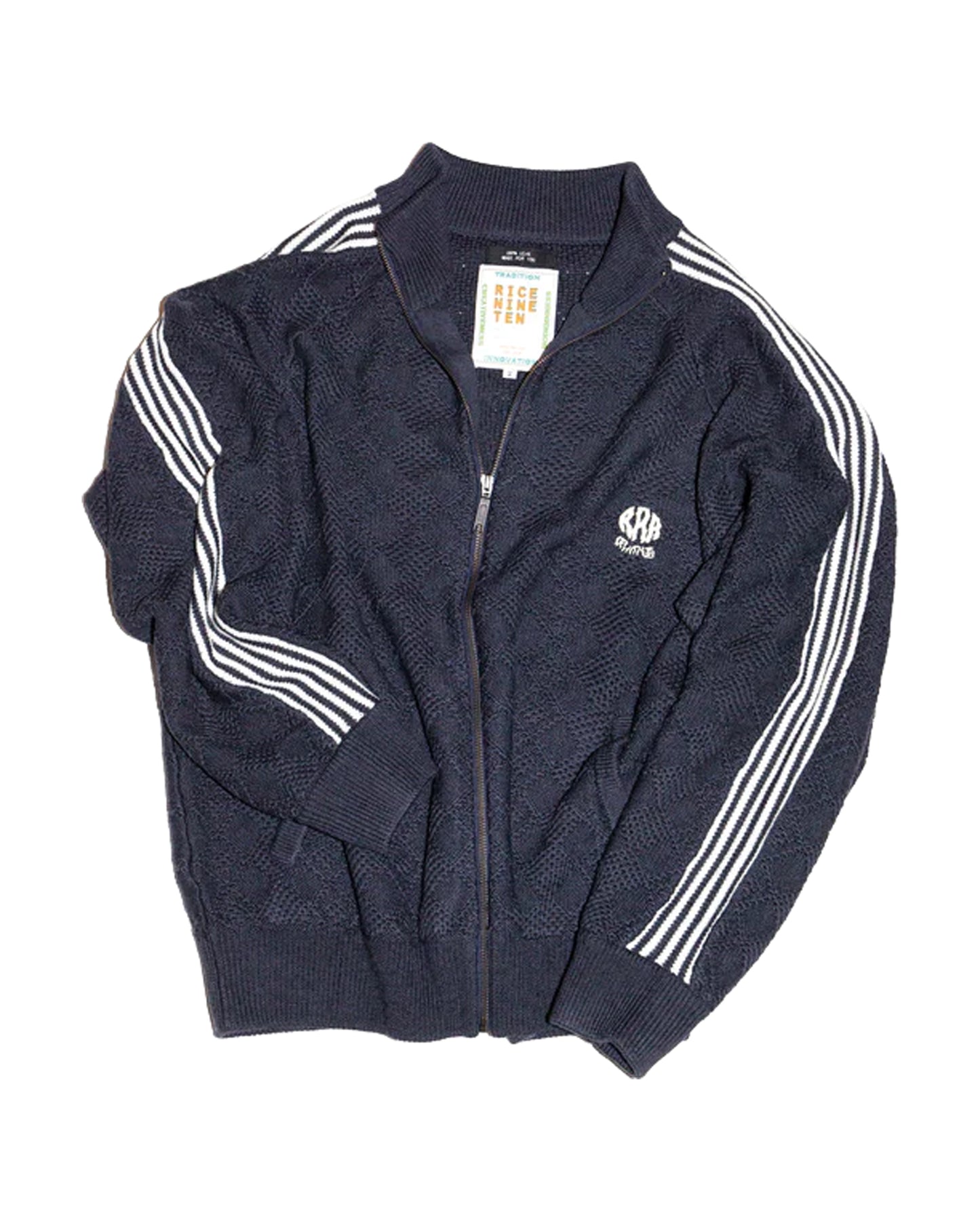 Knitted Training Jacket - Fade Black