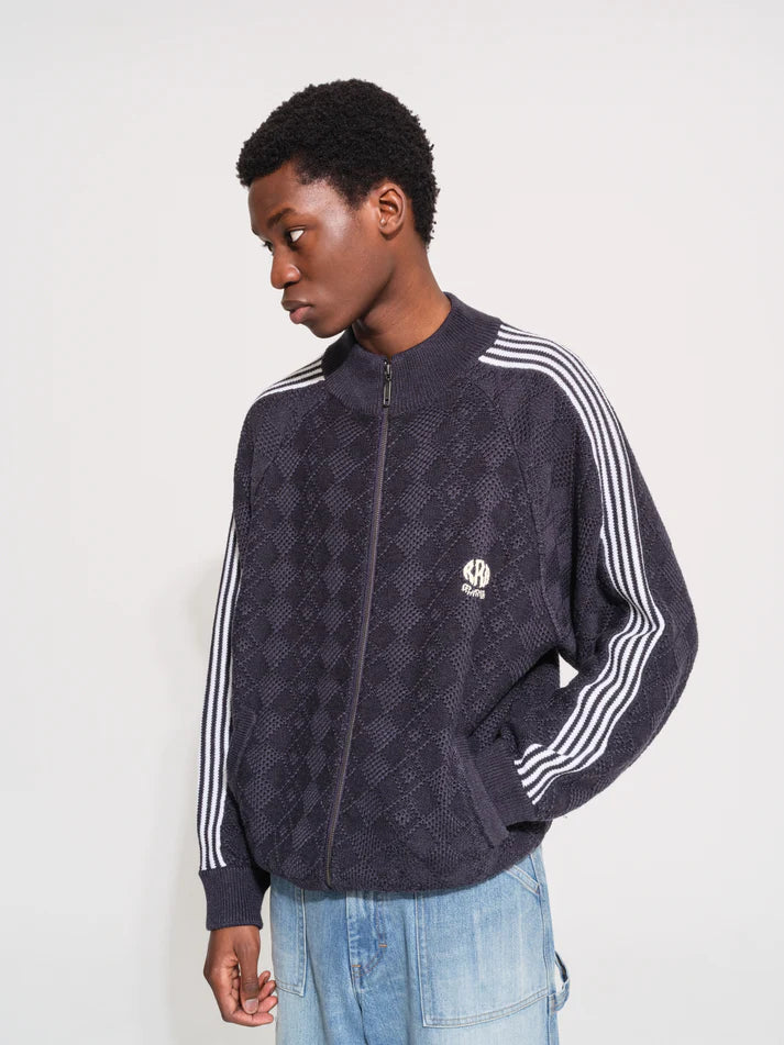 Knitted Training Jacket - Fade Black