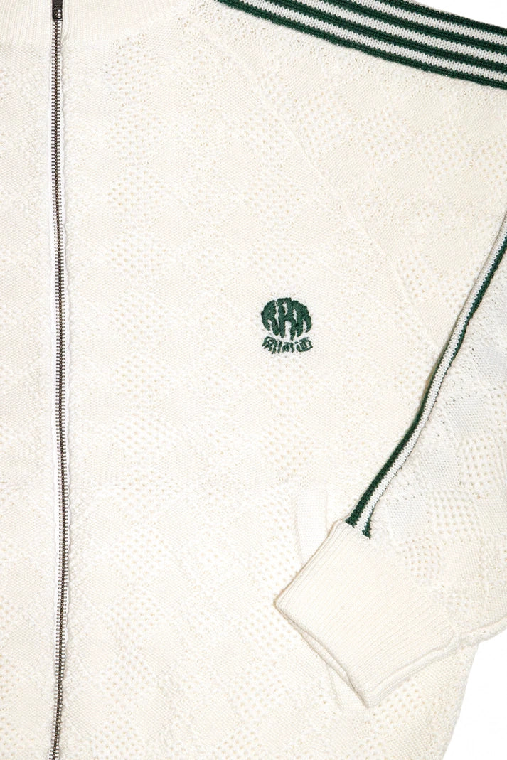 Knitted Training Jacket - Off White