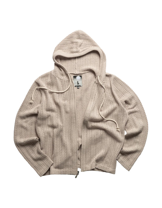 Pointelle Creek Hoodie - Ivory