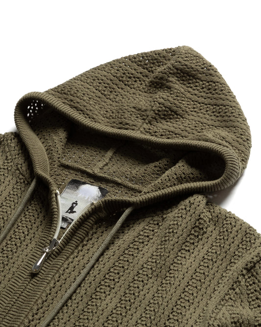 Pointelle Creek Hoodie - Olive