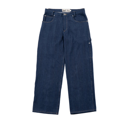 8-Pocket Utility Jeans - Indigo