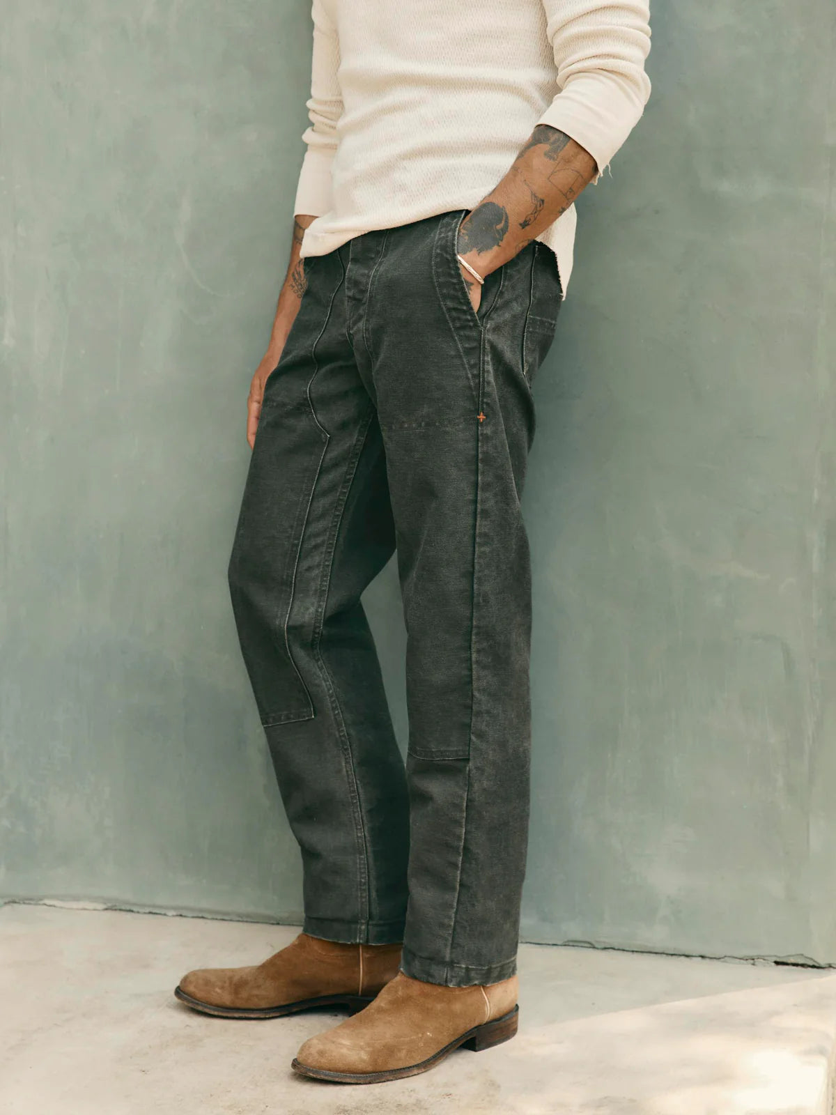 Hencye Canvas Workpant - Washed Slate