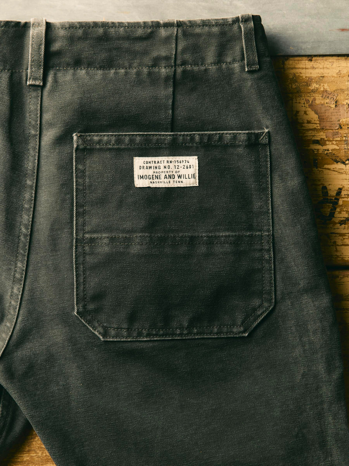 Hencye Canvas Workpant - Washed Slate
