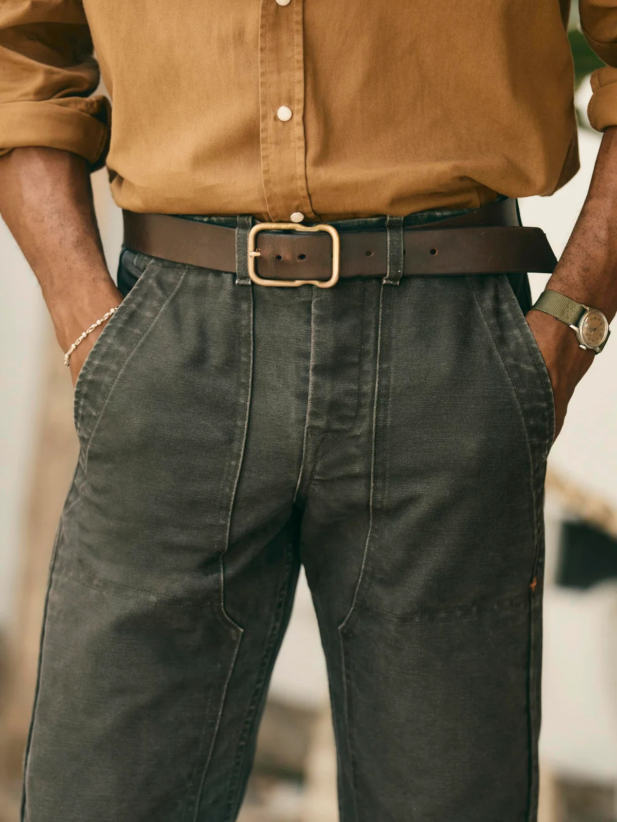 Hencye Canvas Workpant - Washed Slate